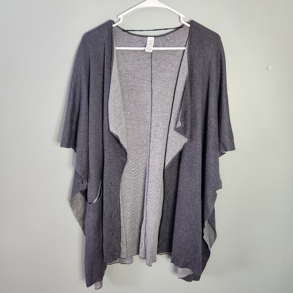 LULULEMON O/S After Asana Wrap Poncho Heathered Dark Carbon Medium Gray One Size